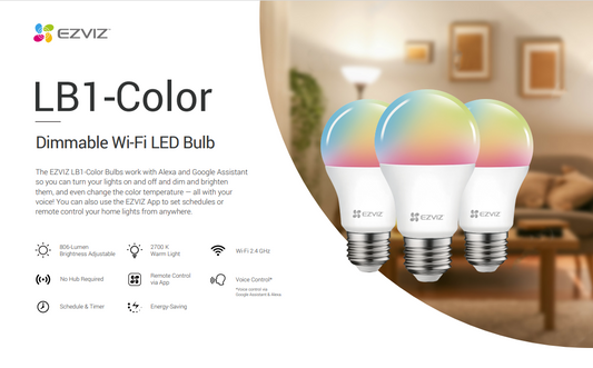 Dimmable Smart Wi-Fi LED Bulb LB1