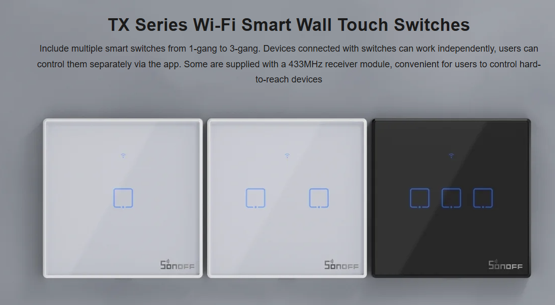 2 GANG SMART SWITCH SONOFF T0US